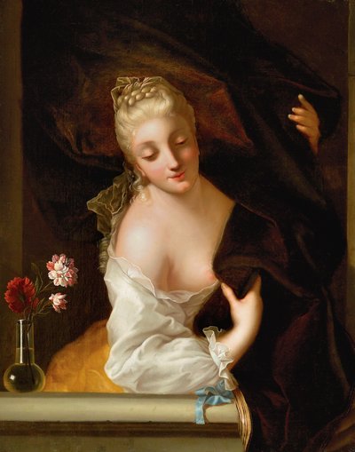 Una signora alla finestra da Jean Raoux